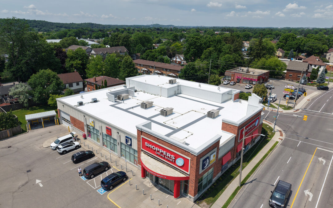 Goliath PVC Roofing Membrane Installed on Shopper’s Drug Mart in Cambridge, Ontario